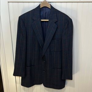 Classic Plaid Blazer men’s 42 regular Custom Tailored excellent condition